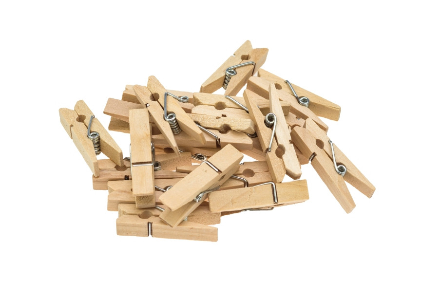 Klamerki ozdobne drewniane naturalne 3,5cm 20szt Brewis